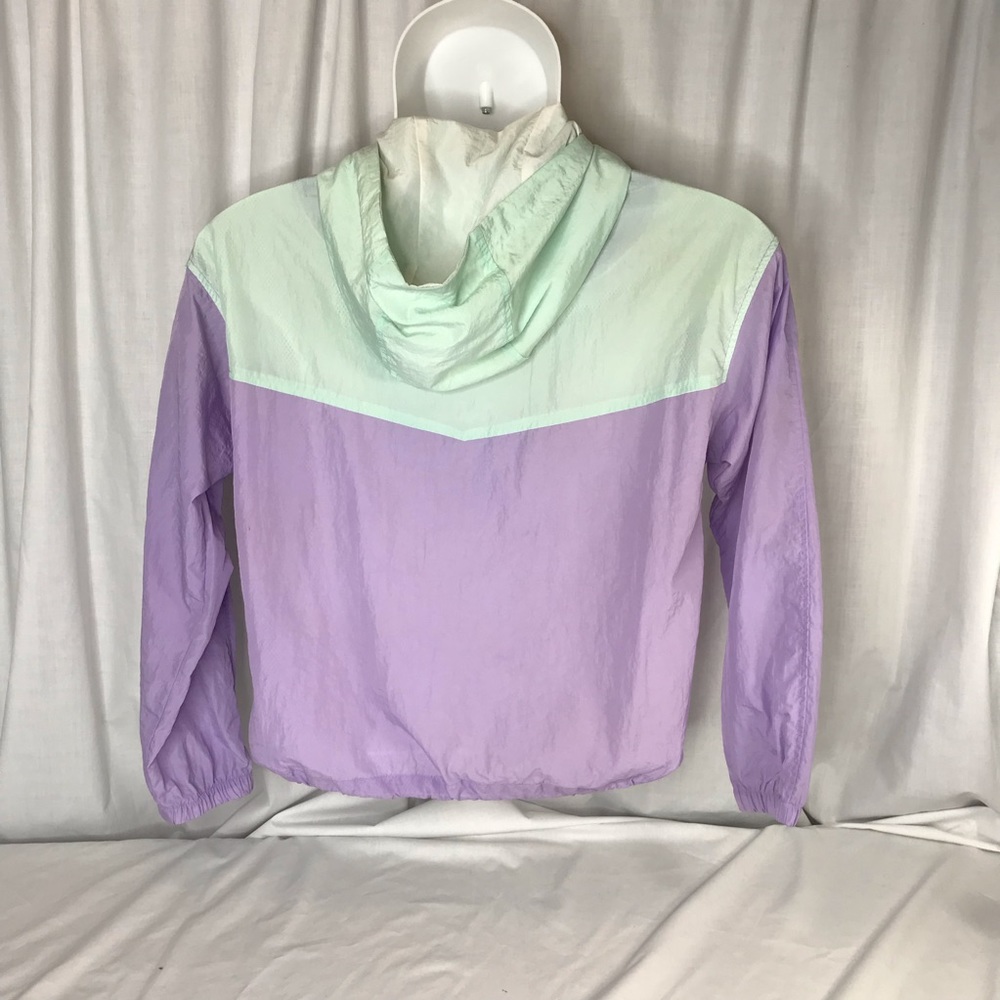 Forever 21 Hooded Color Block Windbreaker Jacket M - Picture 2 of 11